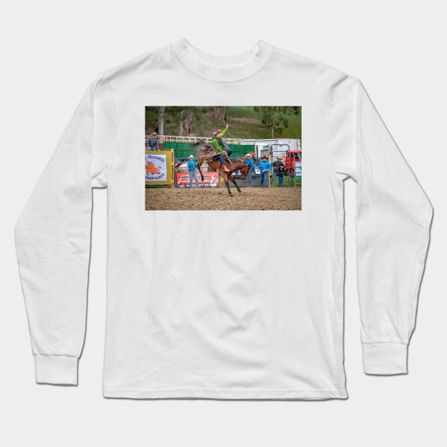 RODEOS, HORSES, COWBOYS Long Sleeve T-Shirt by anothercoffee